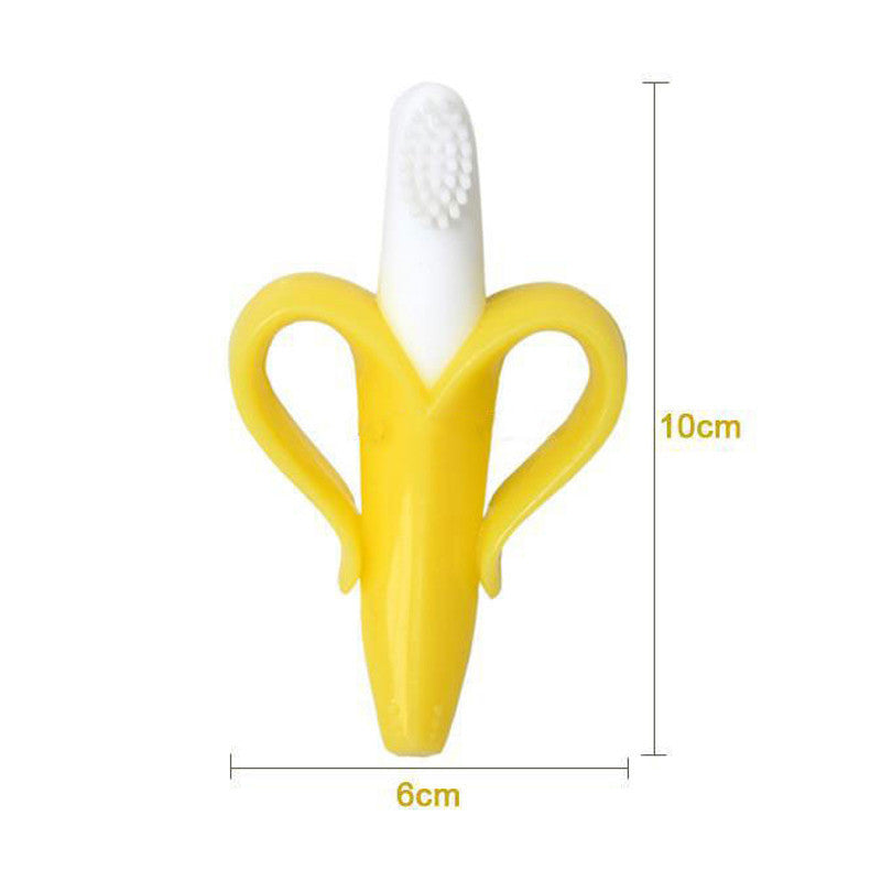 Silicone Banana Toothbrush High Quality And Environmentally Safe Baby Teether Teething Ring