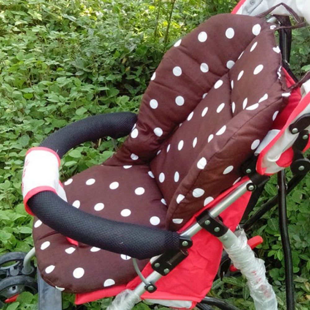 Comfortable Colorful Baby Infant Stroller Seat Pushchair Cushion Cotton Mat White Dot Seat Cushion