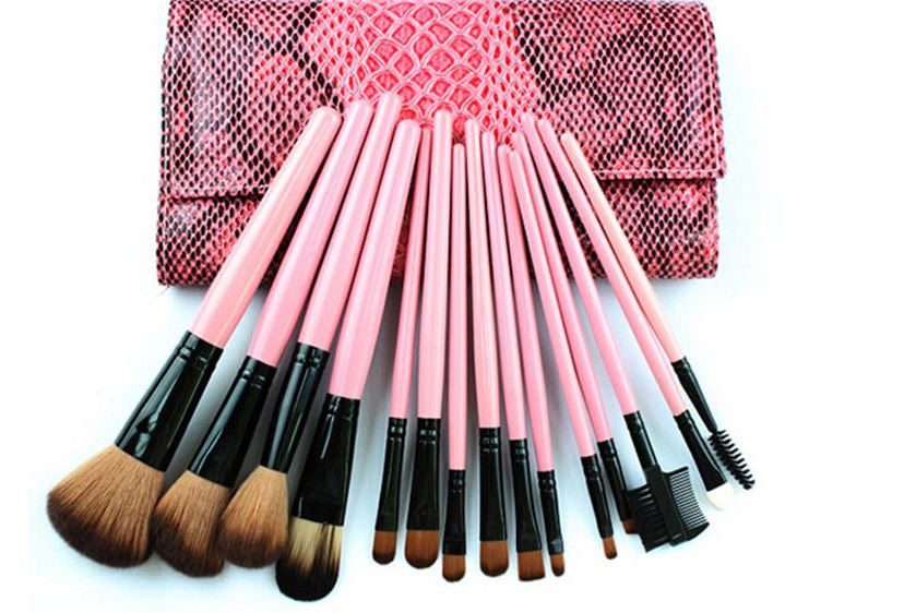 15Pcs/lot Makeup Brushes Eye Facial Cosmetics Kit Hot Sale Pink Naked Make Up Brush set Professional With Natural Hair