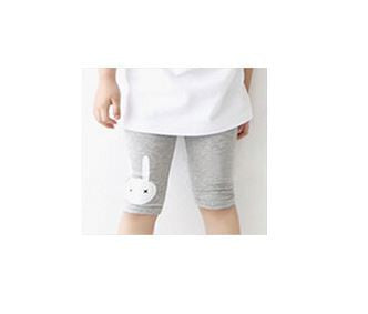 Retail 3-10years 4 color rabbit footless girls knee length kid Five pants Cropped clothing kids leggings children's summer cool