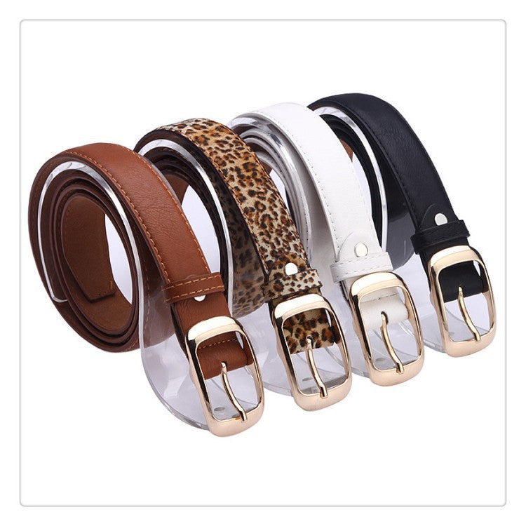 Women Belt Designer Faux Leather Metal Buckle Straps Fashion Accessories