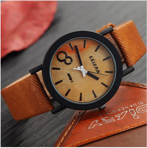 Simulation Wooden Relojes Quartz Men Watches Casual Wooden Color Leather Strap Watch Wood Male Wristwatch Relogio Masculino