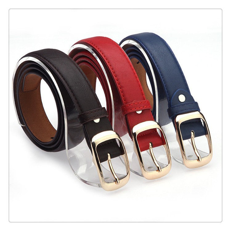 Women Belt Designer Faux Leather Metal Buckle Straps Fashion Accessories