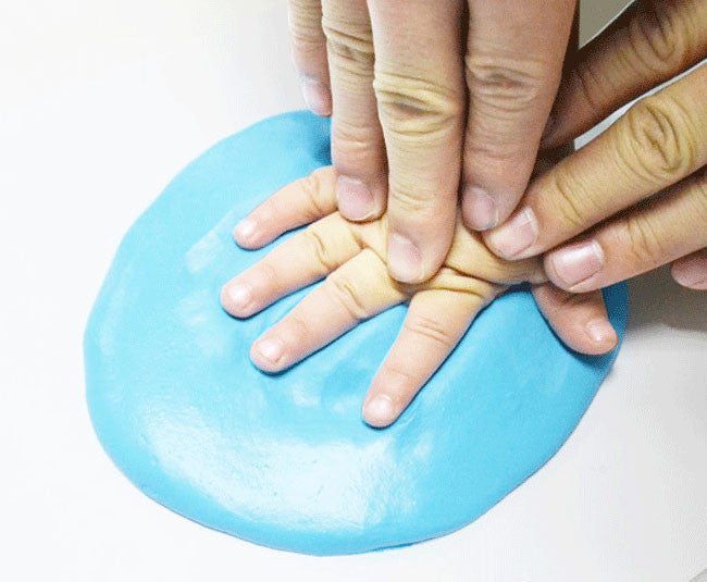 6 Colors baby care Air Drying Soft Clay Baby Handprint Footprint Imprint Kit