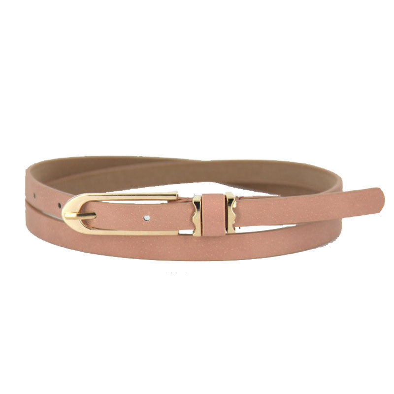 Candy Color PU Leather Thin Skinny Cummerbund Waist Belt Alloy Buckle Wholesale