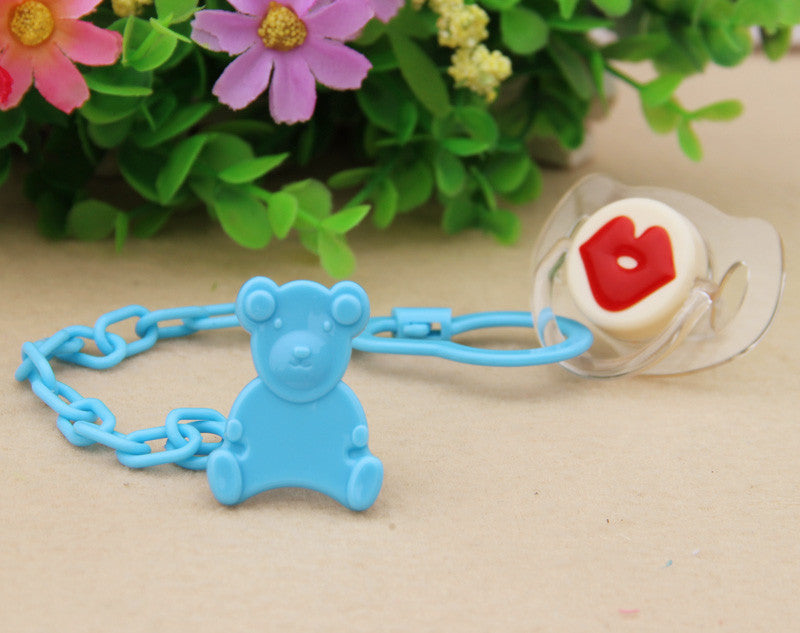Baby Infant Dummy Pacifier Soother Chain Clip Holder Toddler Cartoon Pattern