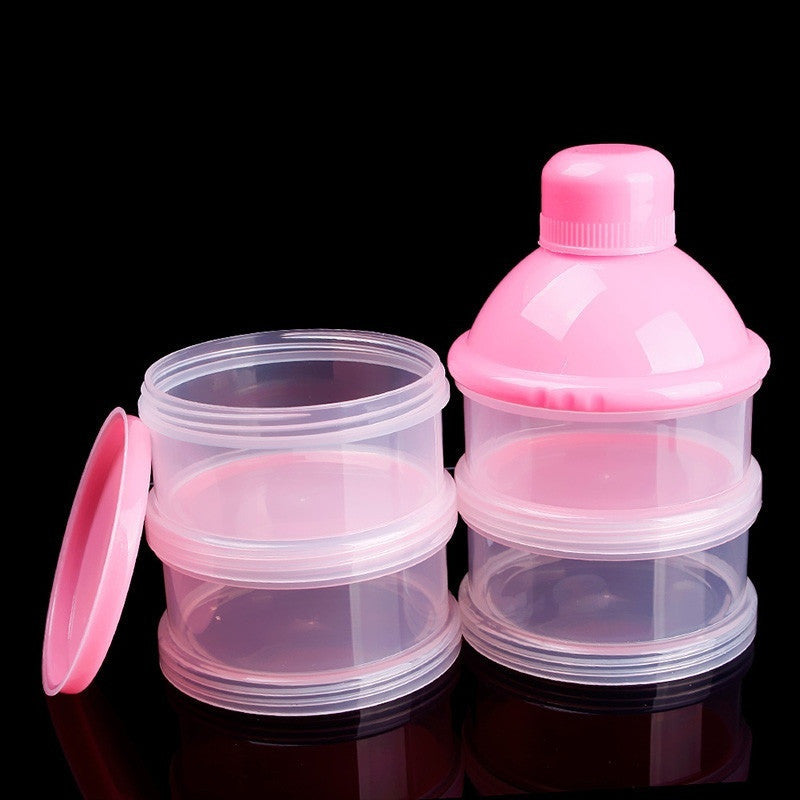 New Portable Baby Feeding Milk Powder &Food Bottle Container 4 Cells Grid Box