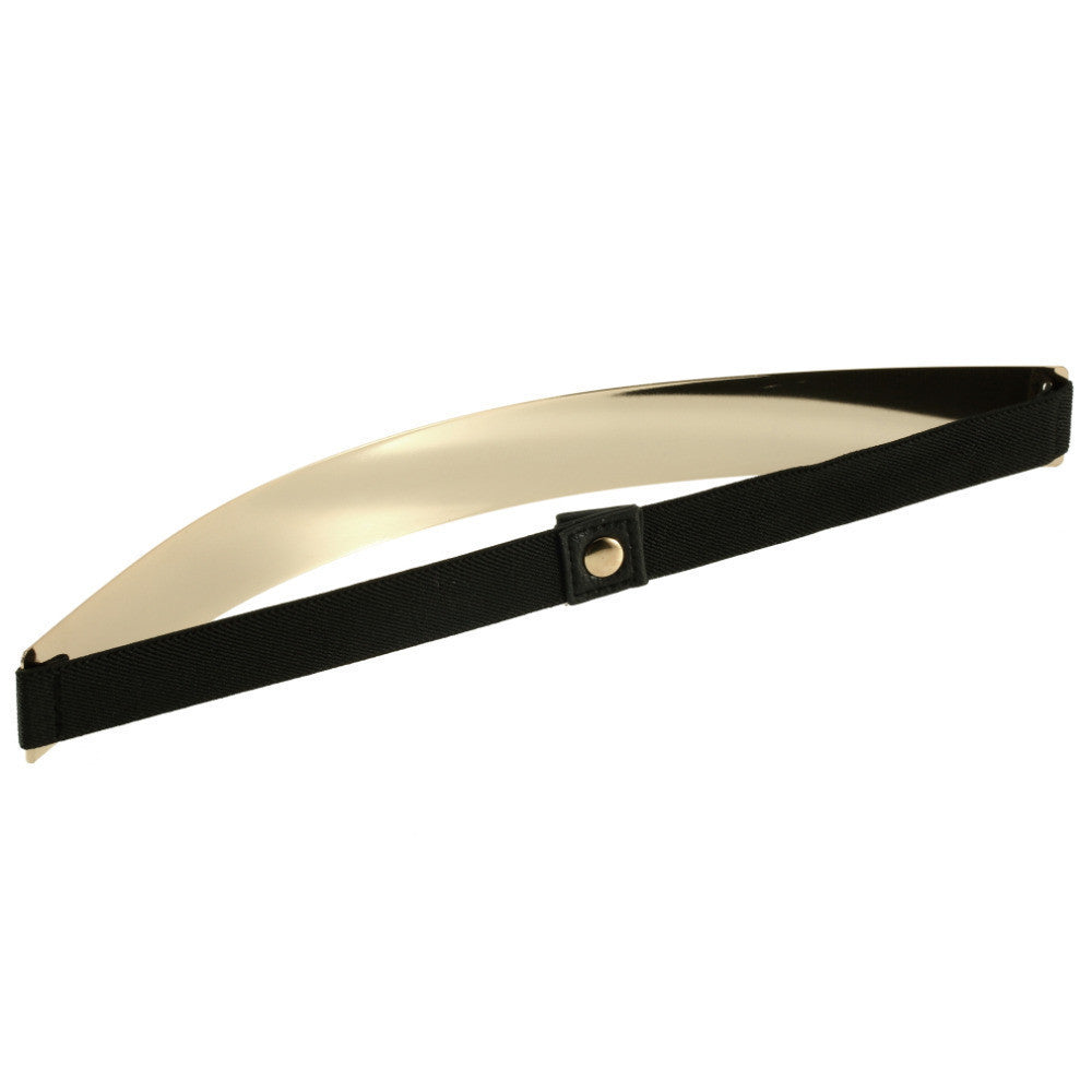 Slim Elastic Metallic Bling Band Gold Plate Metal Waist Belt DropShipping Wholesale