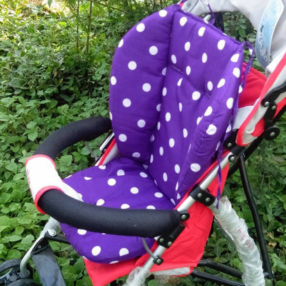 Comfortable Colorful Baby Infant Stroller Seat Pushchair Cushion Cotton Mat White Dot Seat Cushion