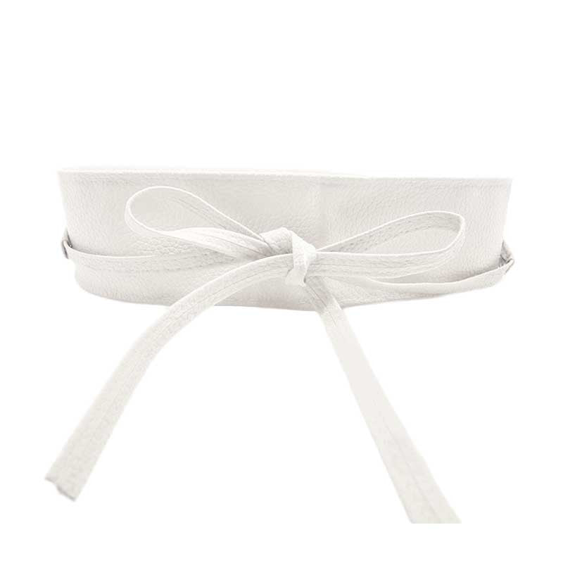 Women belt Soft Leather Wide Self Tie Wrap Around Waist Band Dress Belt
