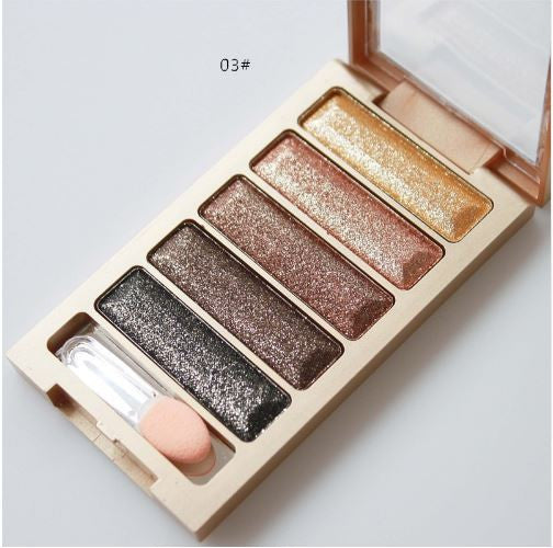 5 Colors Diamond High Quality Pigment Makeup Eyeshadow Palette To Eye kit maquiagem Eye Shadow Beauty Naked Palette Glitte