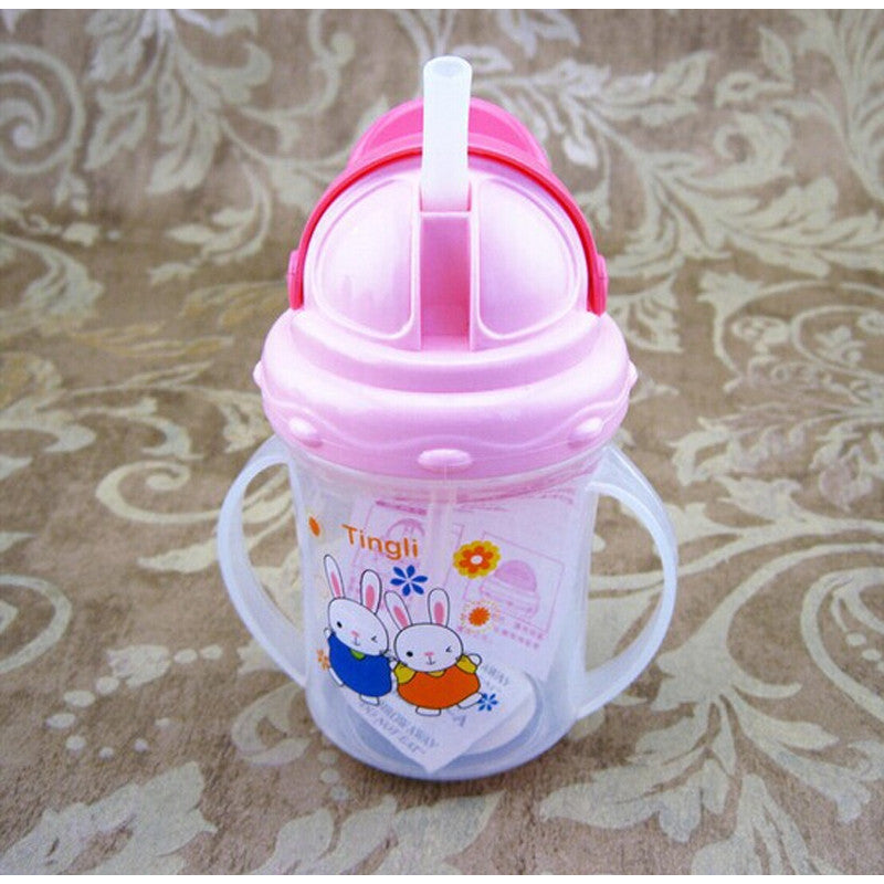 Updated Durable diaper Kids Straw Cup Drinking Sippy Cups With handles