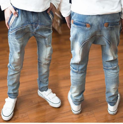 2016 Spring Autumn new jeans for boys Kids Rushed Light-colored fashion Children jean Trousers B135