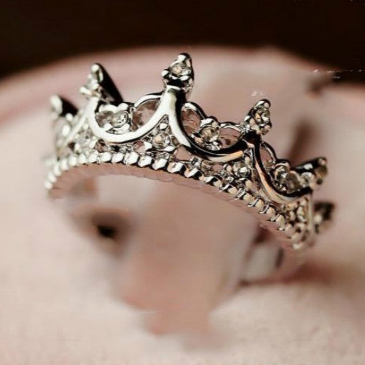 Queen's Silver Crown Rings For Women Punk Brand Fashion