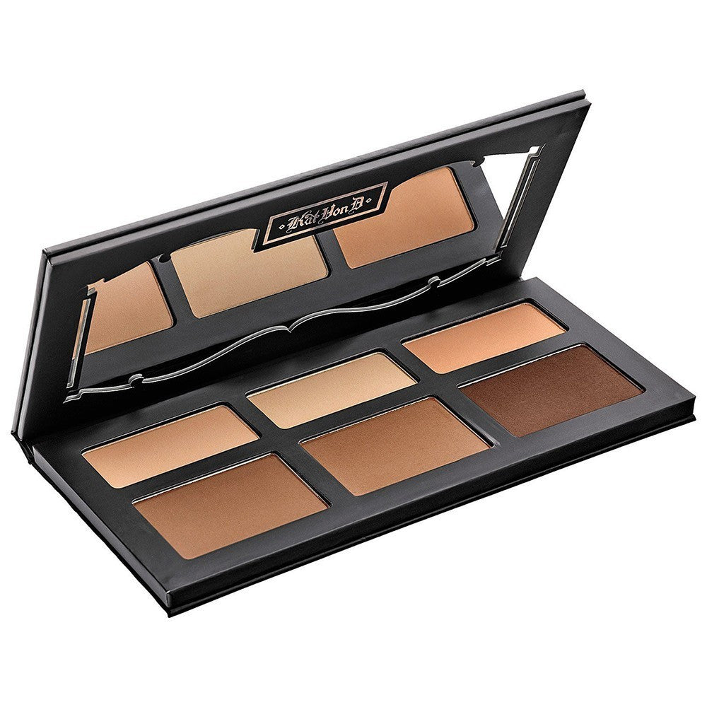 Kat Von D eyeshadow palette contour monarch shade and light eyeshadows