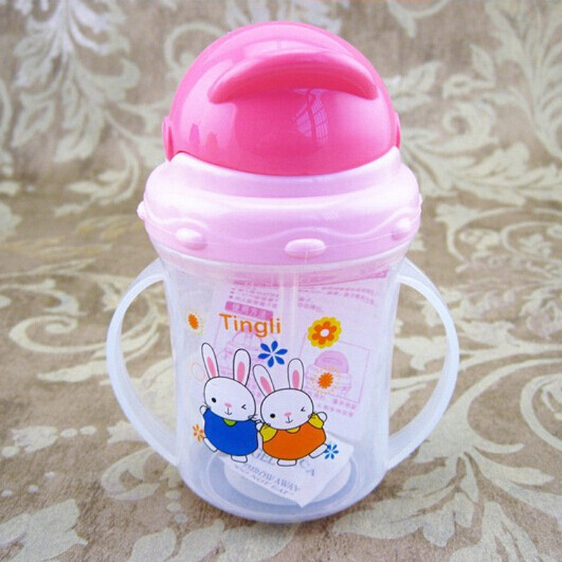 Updated Durable diaper Kids Straw Cup Drinking Sippy Cups With handles