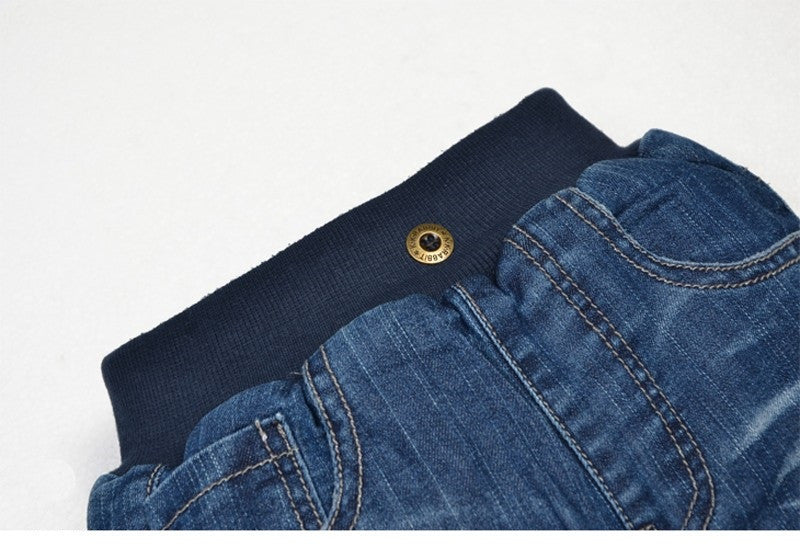 High quality KK-RABBIT Winter Thick Cashmere Fashion Boys Pants Kids Trousers Baby Children Jeans