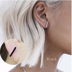 Fashion Gold Silver Punk Simple T Bar Earrings For Women Ear Stud Earrings