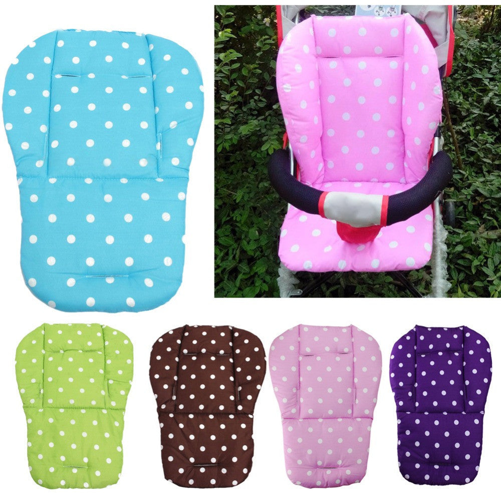 Comfortable Colorful Baby Infant Stroller Seat Pushchair Cushion Cotton Mat White Dot Seat Cushion