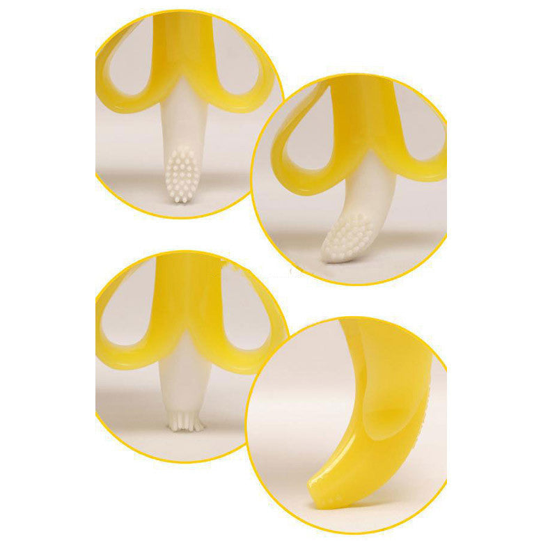 Silicone Banana Toothbrush High Quality And Environmentally Safe Baby Teether Teething Ring