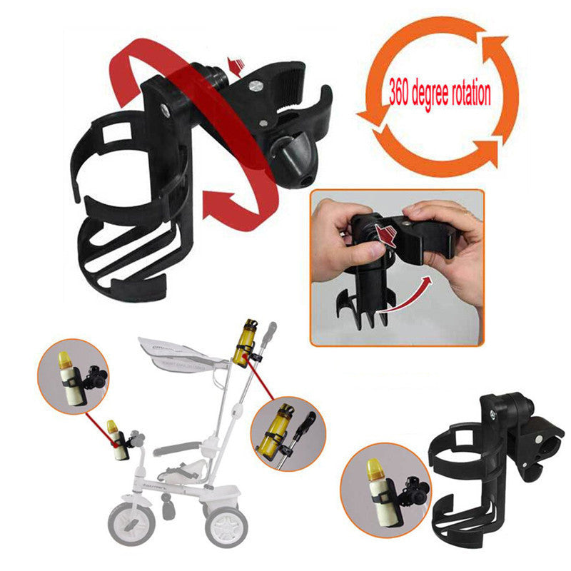 Universal Rotatable Parent Console Organizer Baby Stroller Bottle Holder