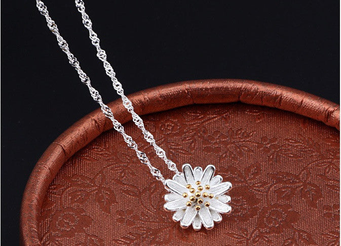 Flower White Gold Plated Jewelry Set Brinco Necklace with earrings for women