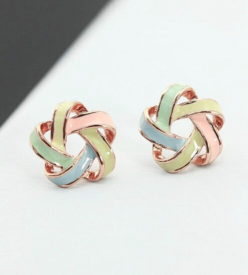 2016 New Fashion Novel Jewelry Color Stripe Earrings For Women