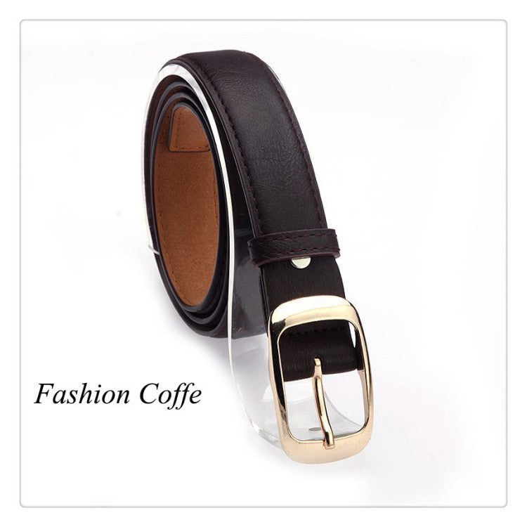 Women Belt Designer Faux Leather Metal Buckle Straps Fashion Accessories