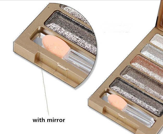 5 Colors Diamond High Quality Pigment Makeup Eyeshadow Palette To Eye kit maquiagem Eye Shadow Beauty Naked Palette Glitte
