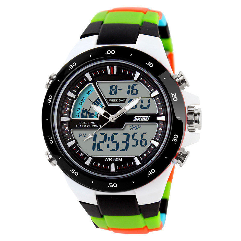 50M Waterproof Mens Sports Watches Relogio Masculino 2016 Hot Men Silicone Sport Watch Reloj S Shockproof Electronic Wristwatch