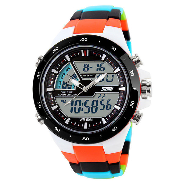 50M Waterproof Mens Sports Watches Relogio Masculino 2016 Hot Men Silicone Sport Watch Reloj S Shockproof Electronic Wristwatch