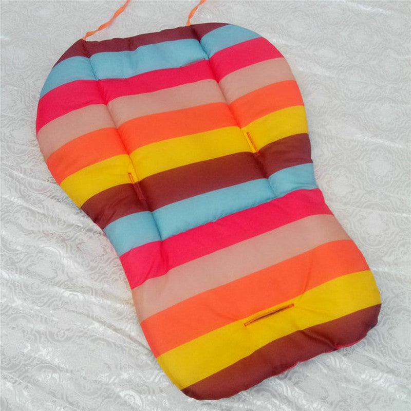 Baby Infant Stroller Seat Pushchair Cushion Cotton Mat Rainbow Color Chair BB Car Seat Cushion