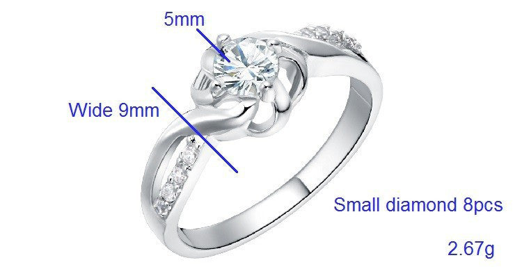 One Piece Crystal Rings Women Aneis Femininos Bijuterias Created Diamond
