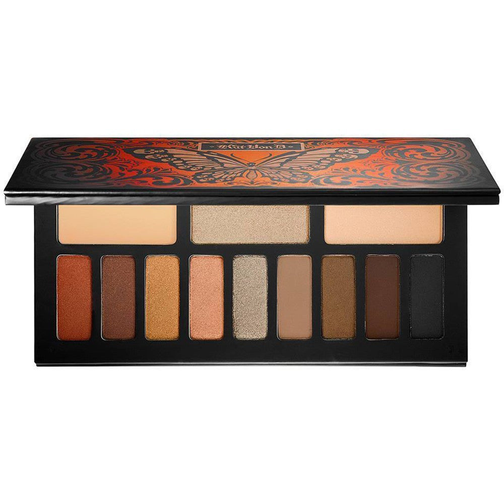 Kat Von D eyeshadow palette contour monarch shade and light eyeshadows
