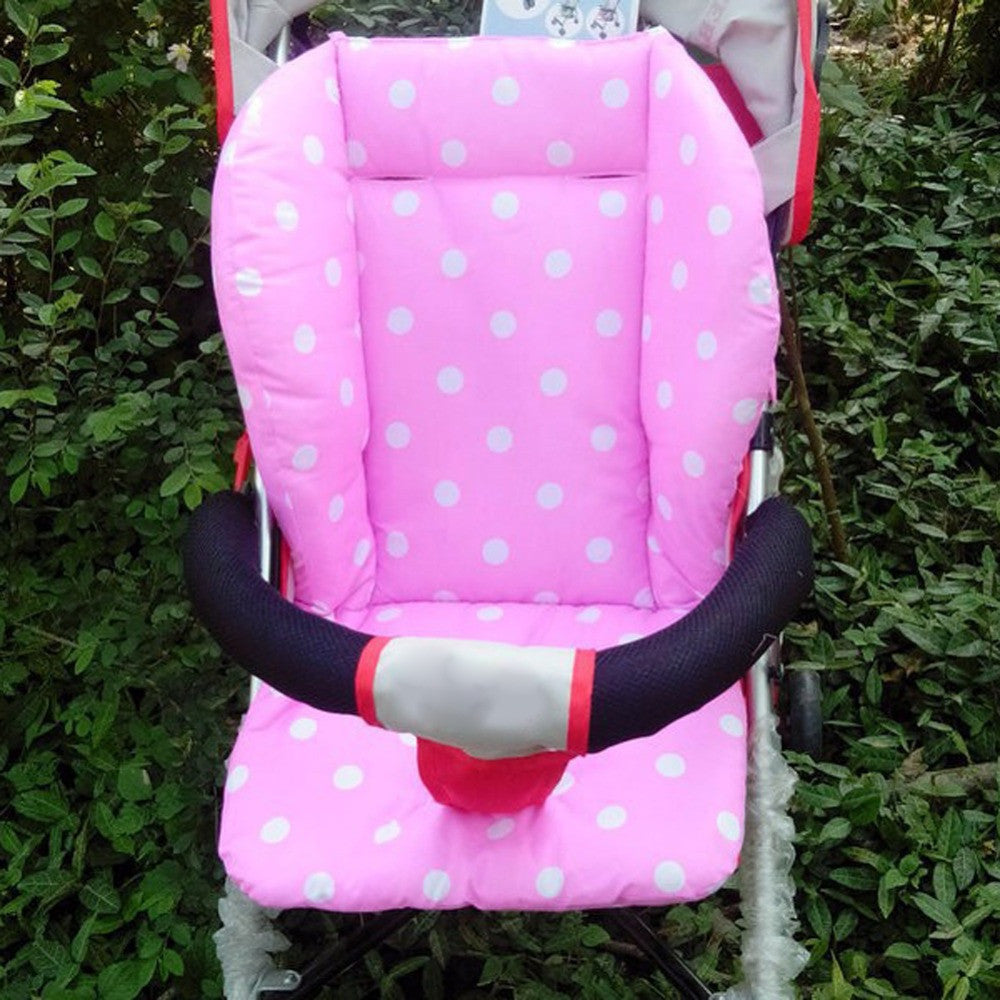 Comfortable Colorful Baby Infant Stroller Seat Pushchair Cushion Cotton Mat White Dot Seat Cushion