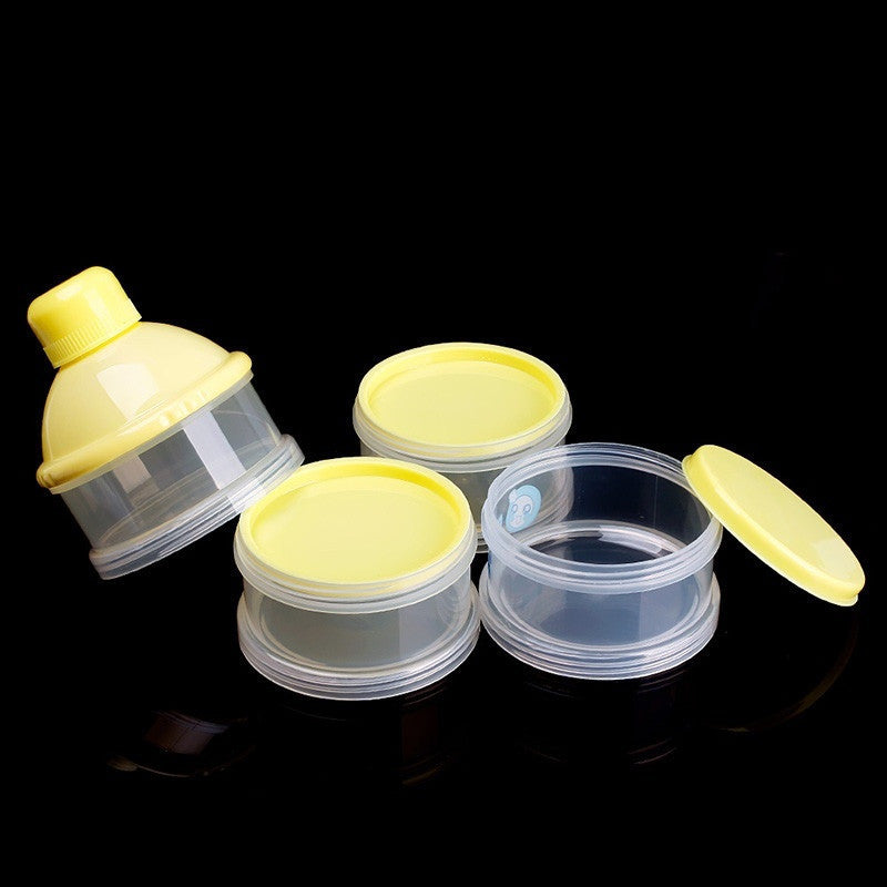 New Portable Baby Feeding Milk Powder &Food Bottle Container 4 Cells Grid Box