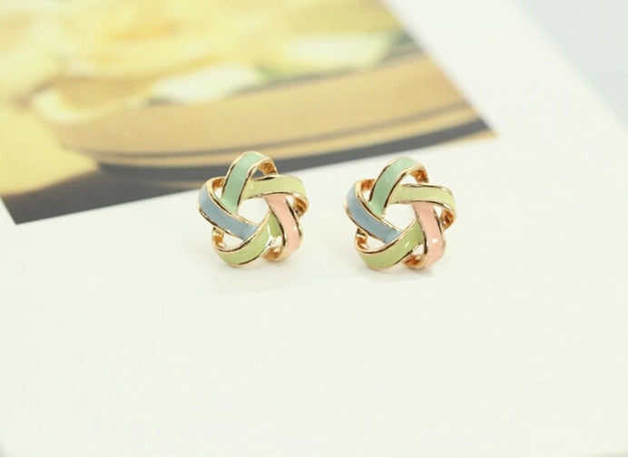 2016 New Fashion Novel Jewelry Color Stripe Earrings For Women