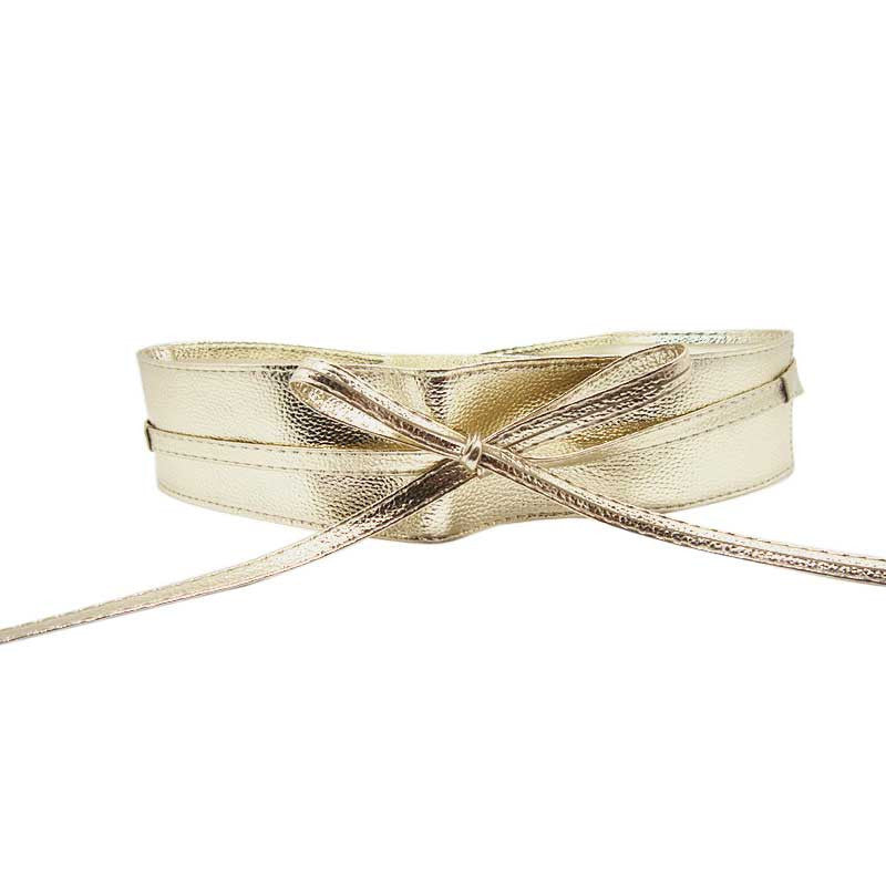 Women belt Soft Leather Wide Self Tie Wrap Around Waist Band Dress Belt