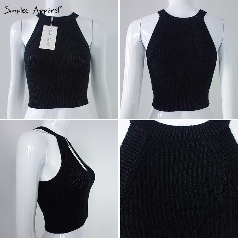 Brandy Melville Simple Apparel  off shoulder knitted bustier crop top Women