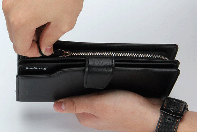 men wallets Casual wallet men purse Clutch bag Brand leather wallet long design men bag gift for men