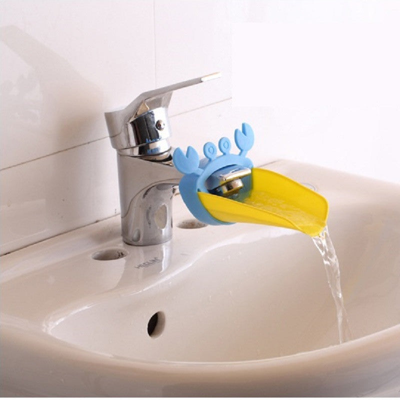 Cute Bathroom Sink Faucet Chute Extender Crab Children Kids Washing Hands 4 colors
