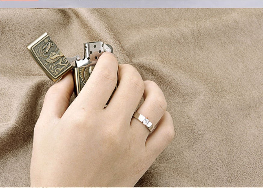 Silver Wedding Rings for Women/Men Sterling Silver Crystal Simulated Diamond Ring