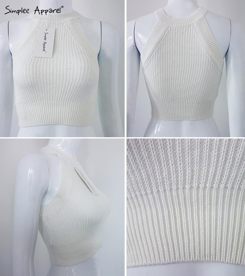 Brandy Melville Simple Apparel  off shoulder knitted bustier crop top Women