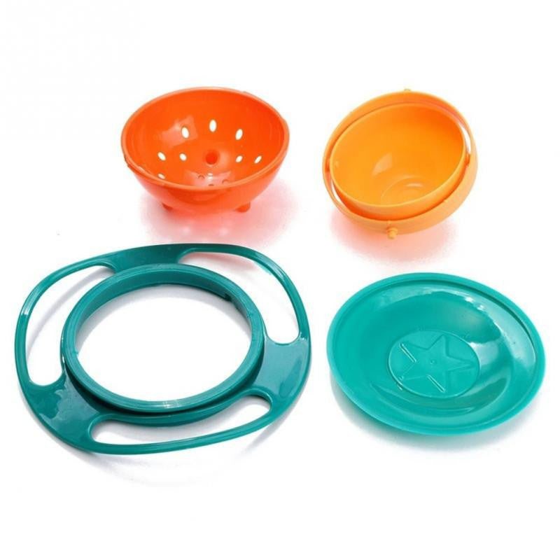 New Children Kid Baby Toy Universal 360 Rotate Spill-Proof Bowl Dishes Free Shipping