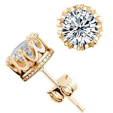 Sterling Silver Male Crystal Cute Earings Cubic Zircon for Women