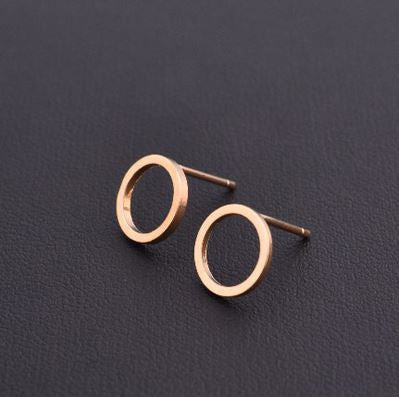 Fashion Gold Silver Punk Simple T Bar Earrings For Women Ear Stud Earrings