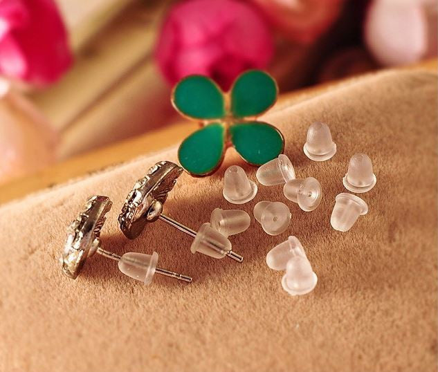 Dedicated Simple Clear Plastic Ear Jewelry Stud Earring Plugs