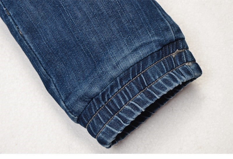 High quality KK-RABBIT Winter Thick Cashmere Fashion Boys Pants Kids Trousers Baby Children Jeans