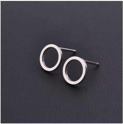 Fashion Gold Silver Punk Simple T Bar Earrings For Women Ear Stud Earrings