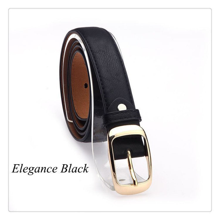 Women Belt Designer Faux Leather Metal Buckle Straps Fashion Accessories